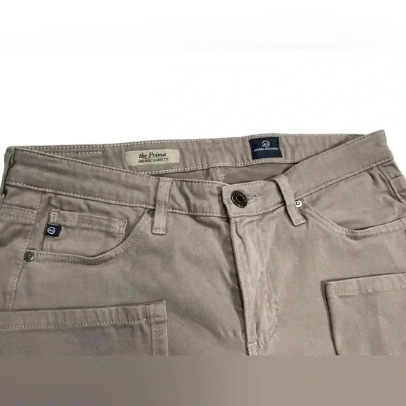 Adriano Goldschmied The  Prima Mid Rise Cigarette Tan Size 26R - Picture 6 of 9